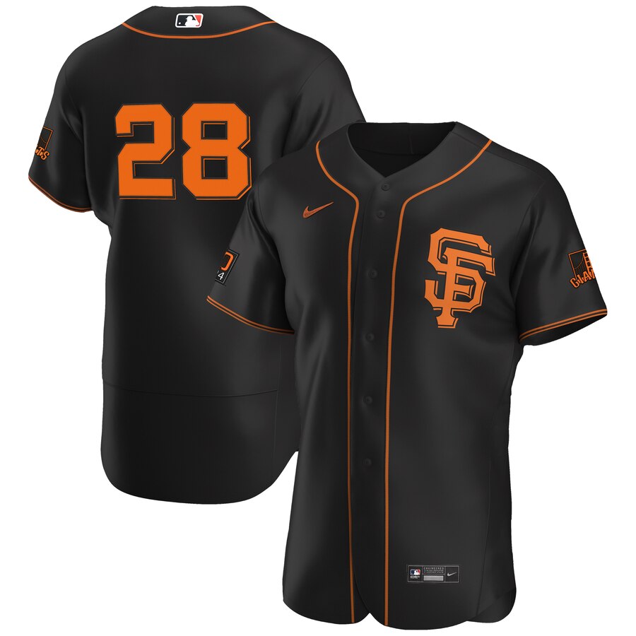 San Francisco Giants 28 Buster Posey Men Nike Black Alternate 2020 Authentic Player MLB Jersey